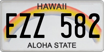 HI license plate EZZ582