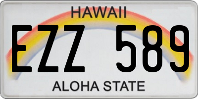 HI license plate EZZ589