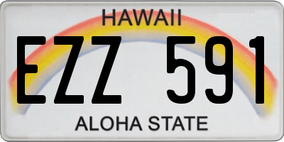 HI license plate EZZ591