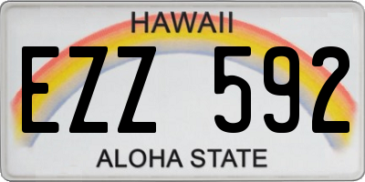HI license plate EZZ592