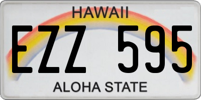 HI license plate EZZ595