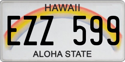HI license plate EZZ599