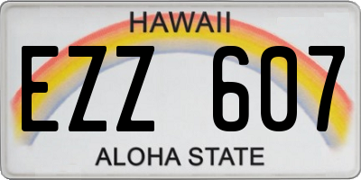 HI license plate EZZ607