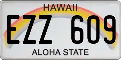 HI license plate EZZ609
