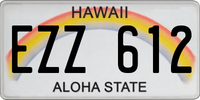 HI license plate EZZ612