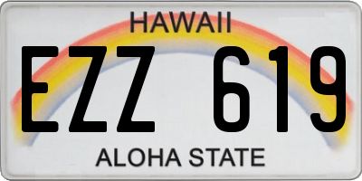 HI license plate EZZ619