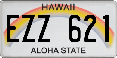 HI license plate EZZ621