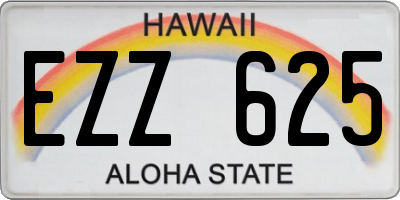 HI license plate EZZ625