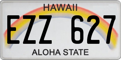 HI license plate EZZ627