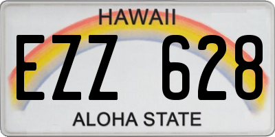 HI license plate EZZ628