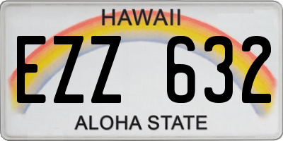 HI license plate EZZ632