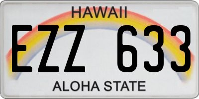 HI license plate EZZ633