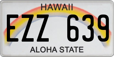 HI license plate EZZ639