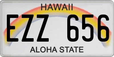 HI license plate EZZ656