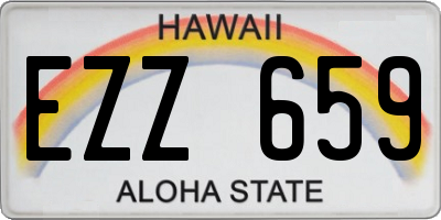 HI license plate EZZ659