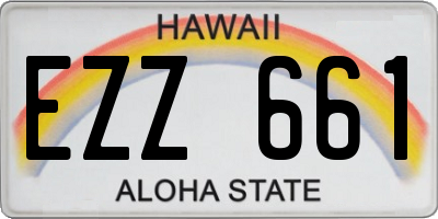 HI license plate EZZ661