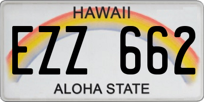 HI license plate EZZ662