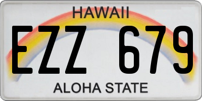HI license plate EZZ679