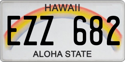 HI license plate EZZ682