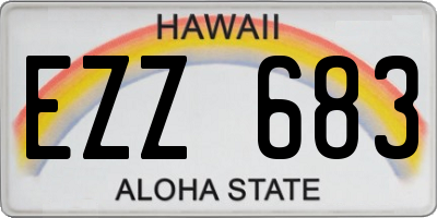 HI license plate EZZ683