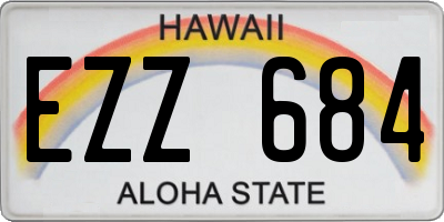 HI license plate EZZ684