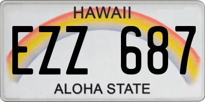 HI license plate EZZ687