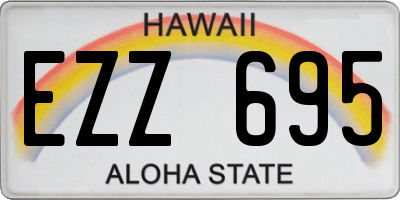 HI license plate EZZ695