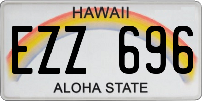 HI license plate EZZ696