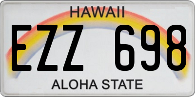HI license plate EZZ698