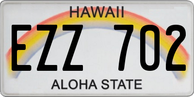 HI license plate EZZ702