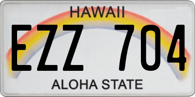 HI license plate EZZ704