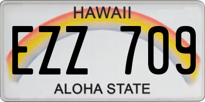 HI license plate EZZ709