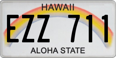 HI license plate EZZ711