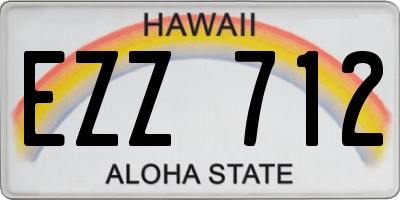 HI license plate EZZ712