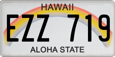 HI license plate EZZ719