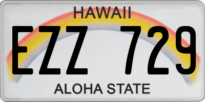 HI license plate EZZ729