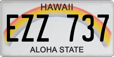 HI license plate EZZ737