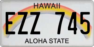 HI license plate EZZ745