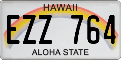 HI license plate EZZ764