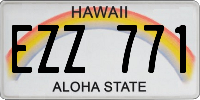 HI license plate EZZ771