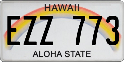 HI license plate EZZ773