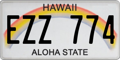 HI license plate EZZ774