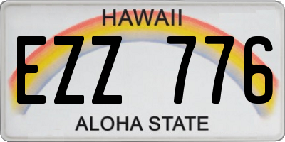 HI license plate EZZ776