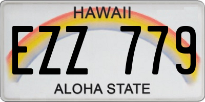 HI license plate EZZ779