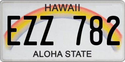 HI license plate EZZ782