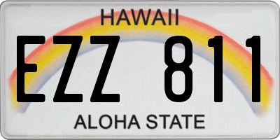 HI license plate EZZ811