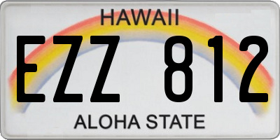 HI license plate EZZ812