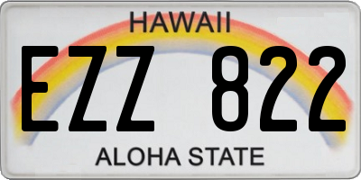 HI license plate EZZ822