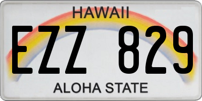 HI license plate EZZ829