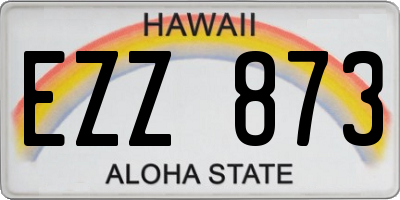 HI license plate EZZ873